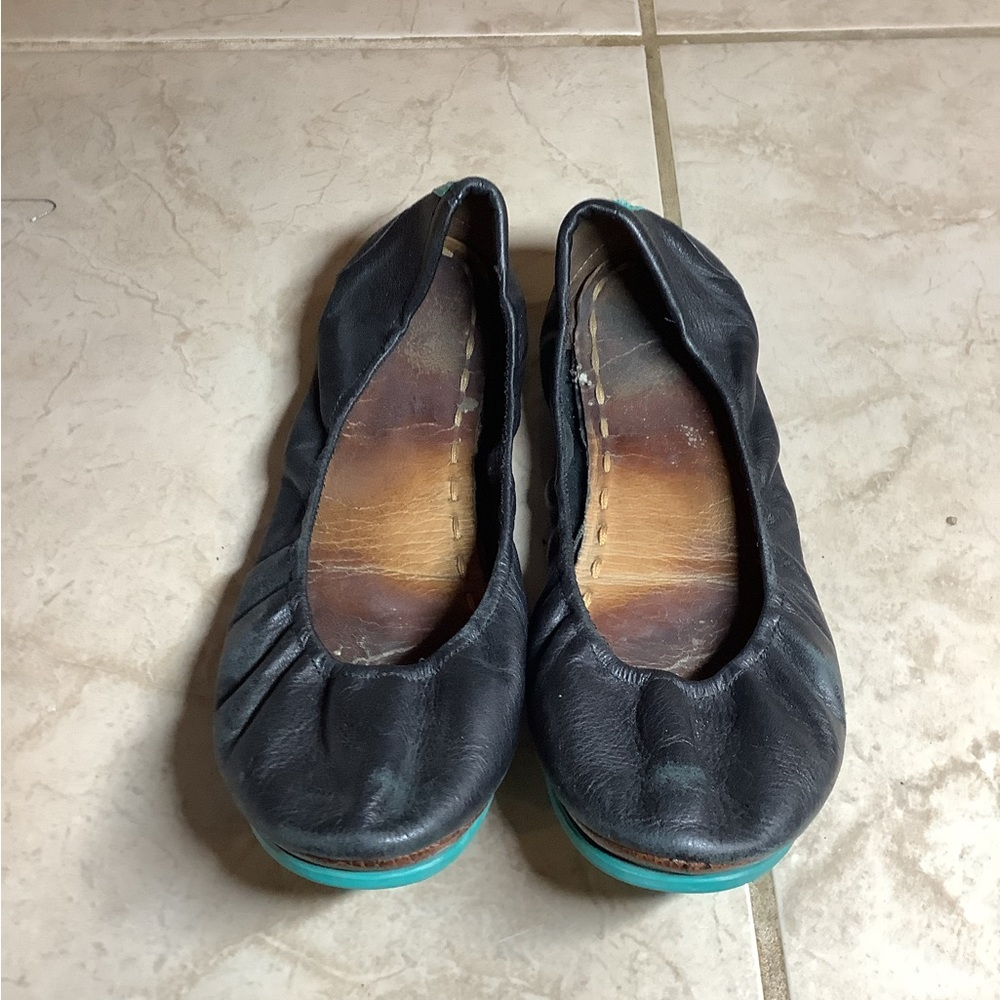 Tieks woman black flats size 9